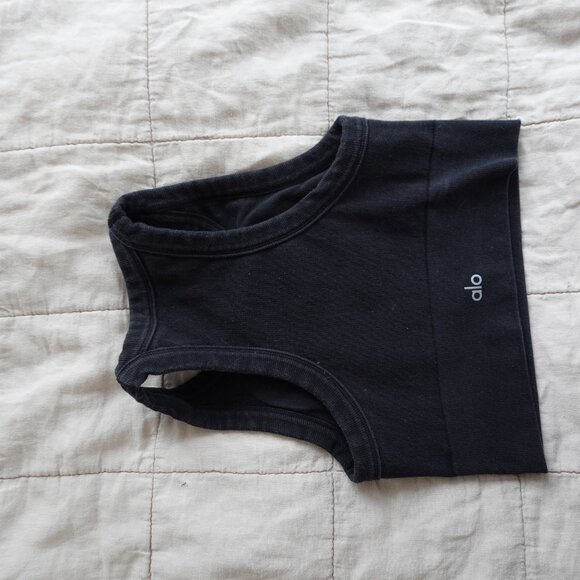 Alo Seamless Delight High Neck Bra, Black - Picture 4 of 5